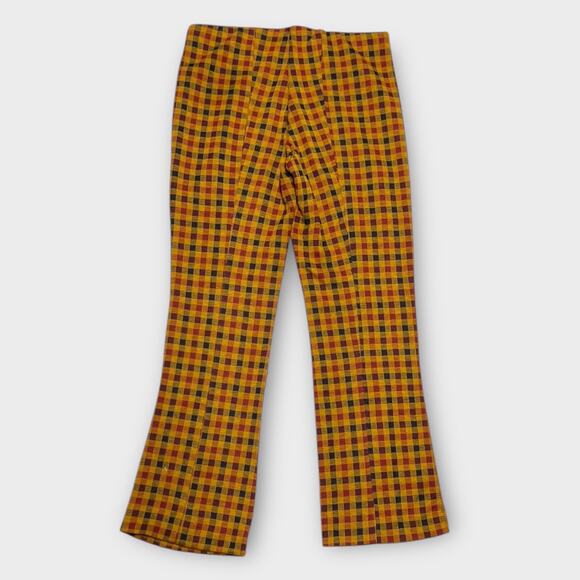 Anthropologie Maeve Plaid Knit Kick Flare Pants Size Small - Picture 3 of 8